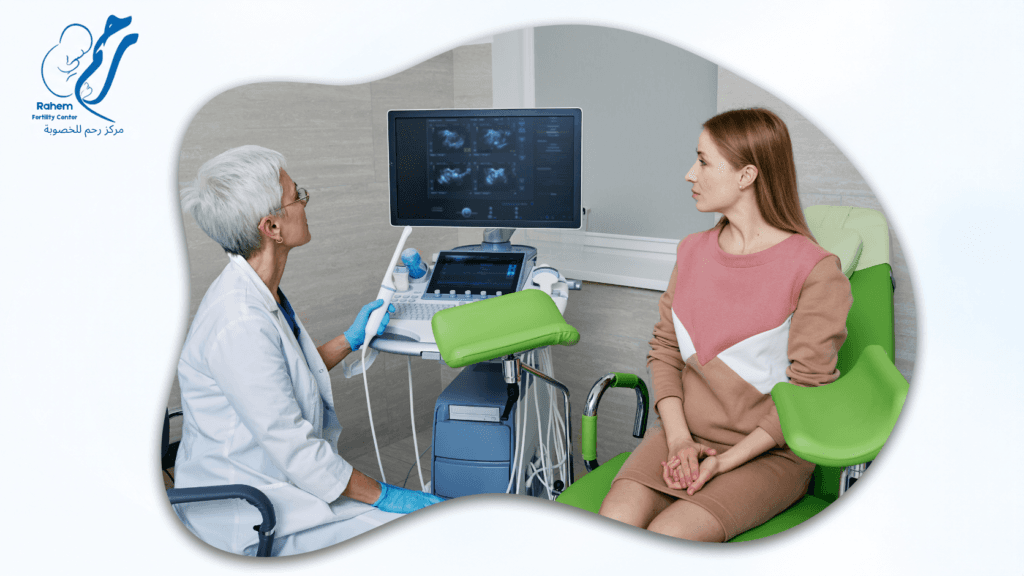 Doctor discussing fertility tests for women with a patient